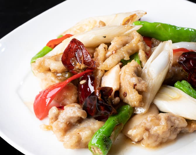 オリーブ地鶏腿肉強火炒